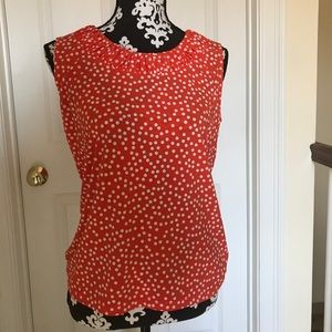 Orange and White Top